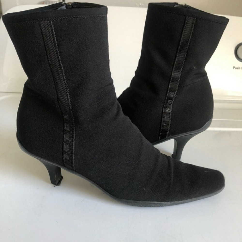 Prada Black Ankle Zip Boots